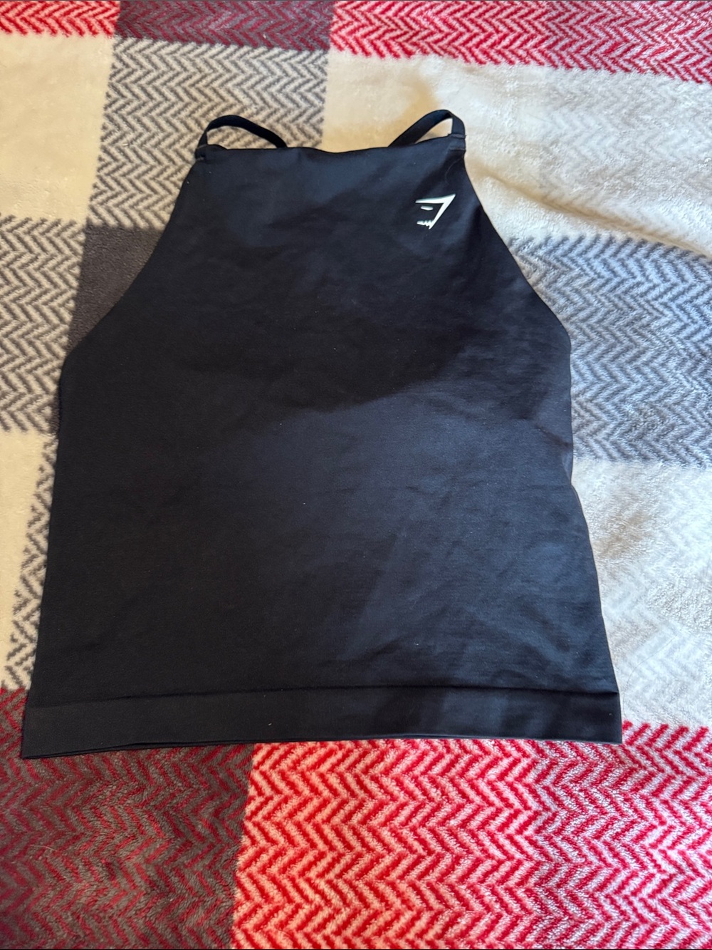 Gymshark Black High-Neck Slim Strap Tank
